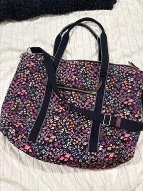Vera Bradley Petite Garden Tote Bag - Navy Pink